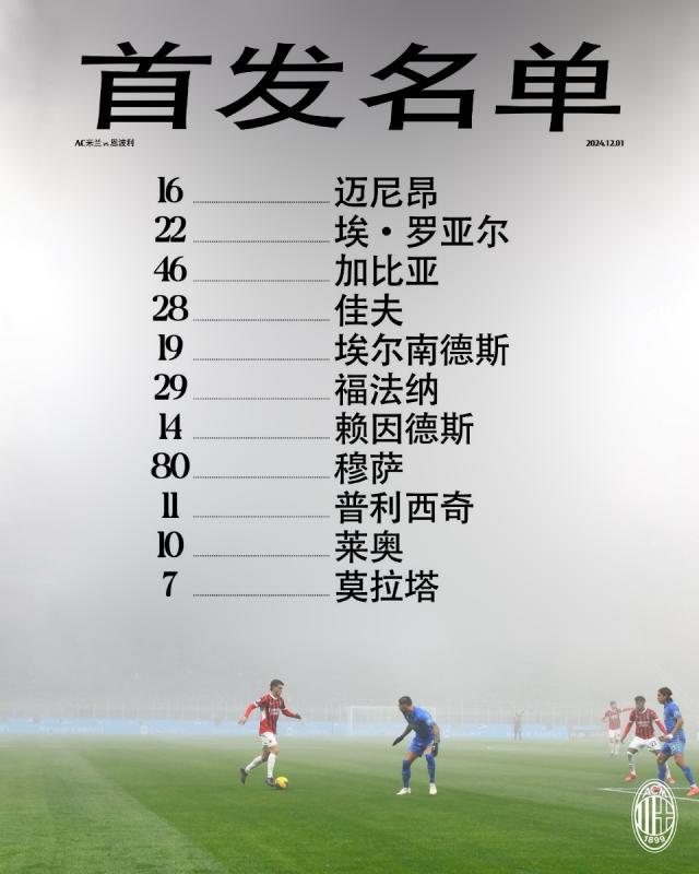 壹号娱乐-【意甲】莫拉塔破门赖因德斯双响，AC米兰3比0恩波利